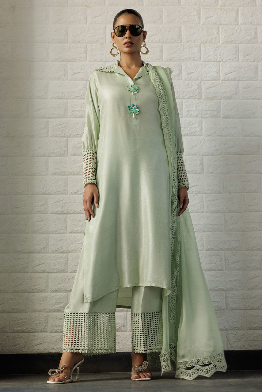 Deepak Perwani | Summer Festive 25 | Mint - Official Deepak Perwani stockist in UK - Sakeena London