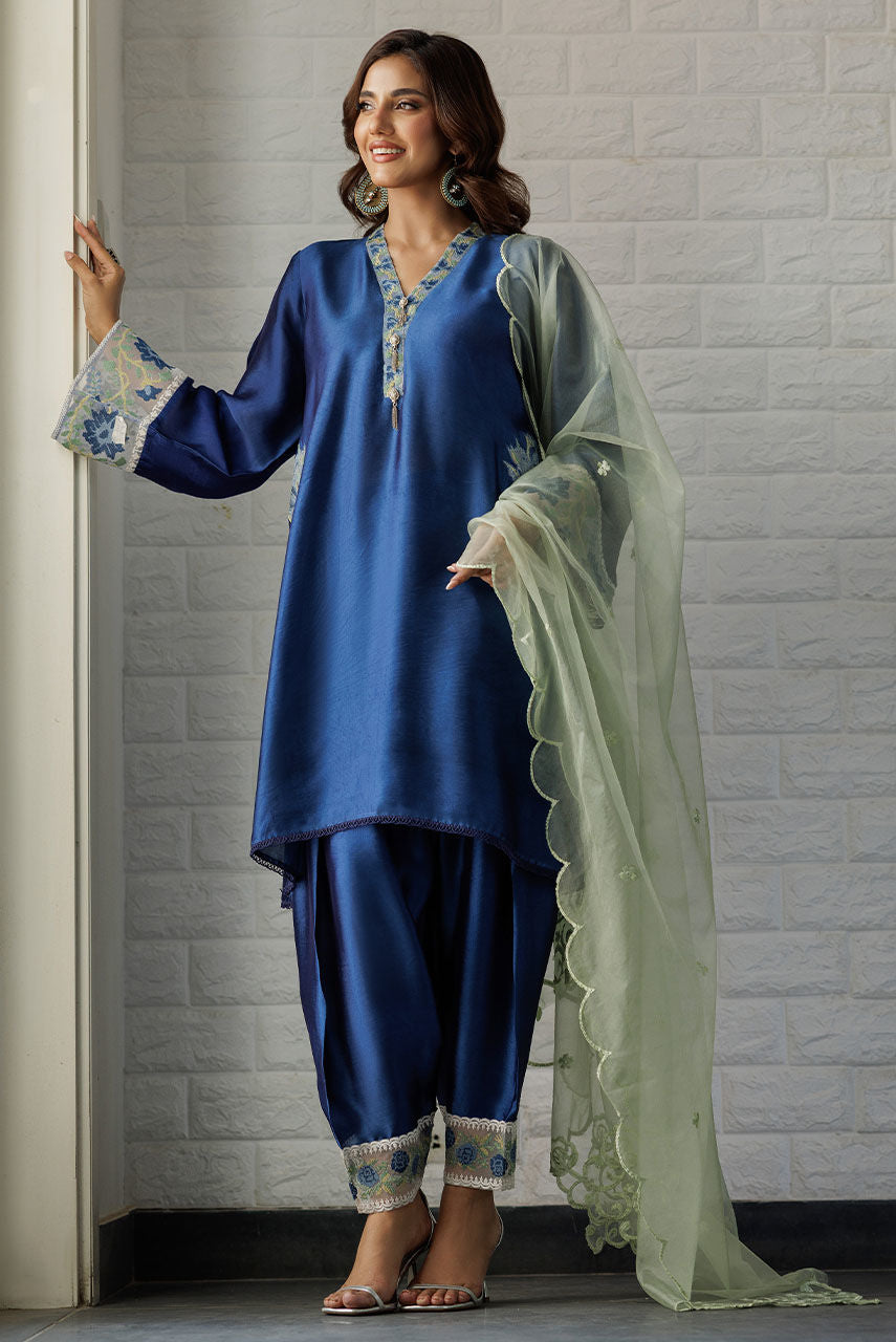 Deepak Perwani | Summer Festive 25 | Blue Waters - Official Deepak Perwani stockist in UK - Sakeena London