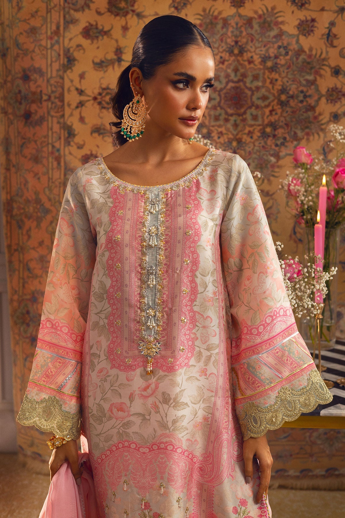 Annus Abrar | Lime Luxe Silk | Kira - Official Annus Abrar stockist in UK - Sakeena London