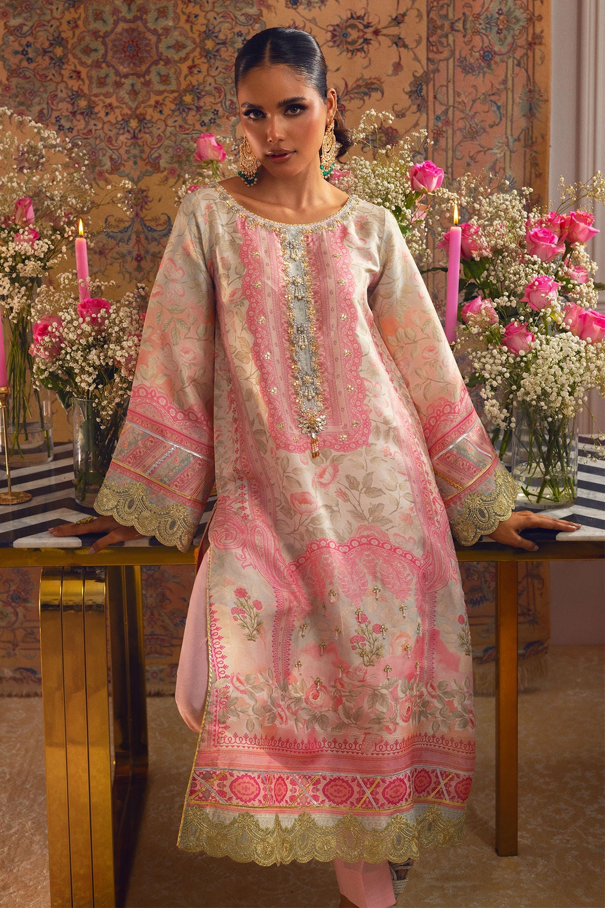 Annus Abrar | Lime Luxe Silk | Kira - Official Annus Abrar stockist in UK - Sakeena London