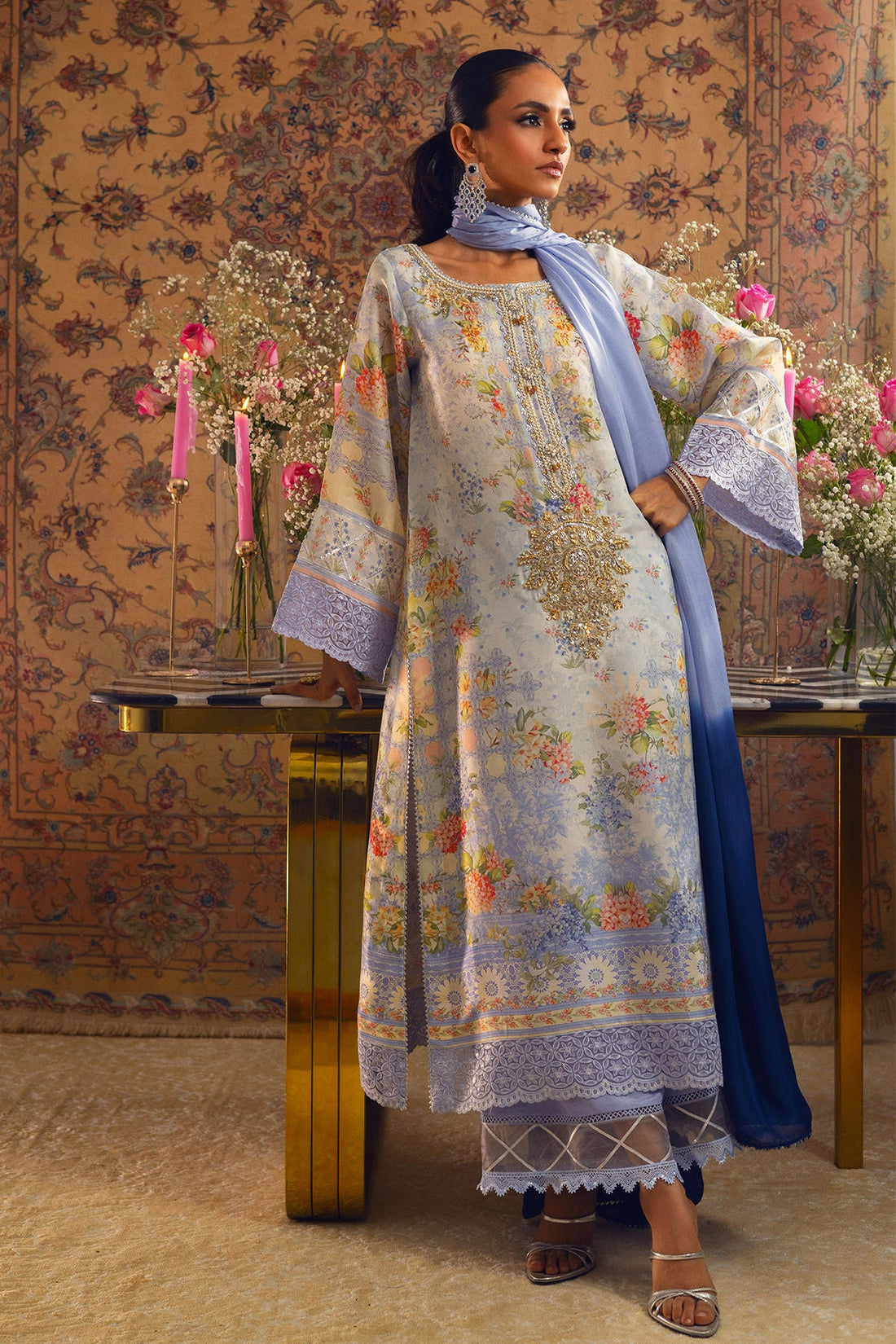 Annus Abrar | Lime Luxe Silk | Elmira - Official Annus Abrar stockist in UK - Sakeena London