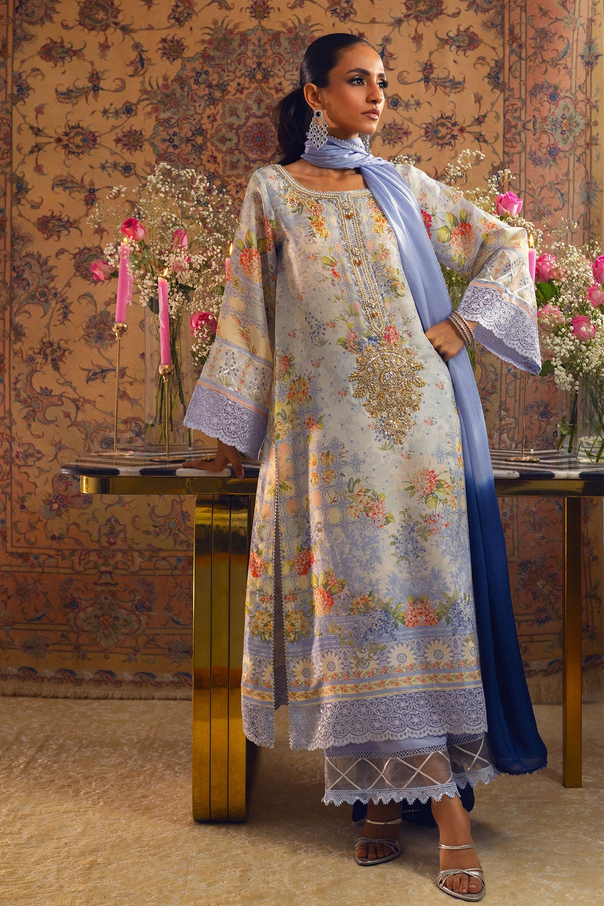Annus Abrar | Lime Luxe Silk | Elmira - Official Annus Abrar stockist in UK - Sakeena London