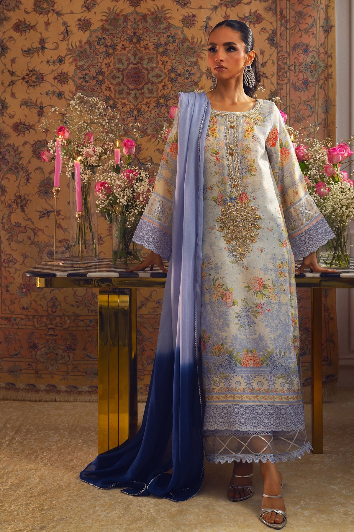 Annus Abrar | Lime Luxe Silk | Elmira - Official Annus Abrar stockist in UK - Sakeena London