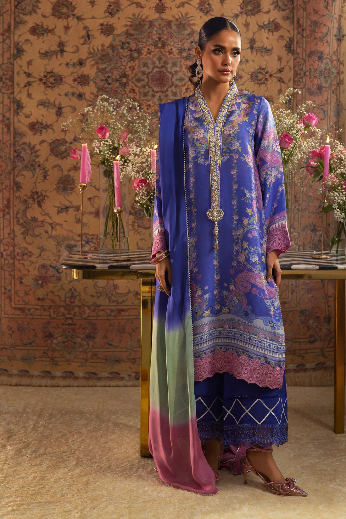 Annus Abrar | Lime Luxe Silk | Natalya - Official Annus Abrar stockist in UK - Sakeena London