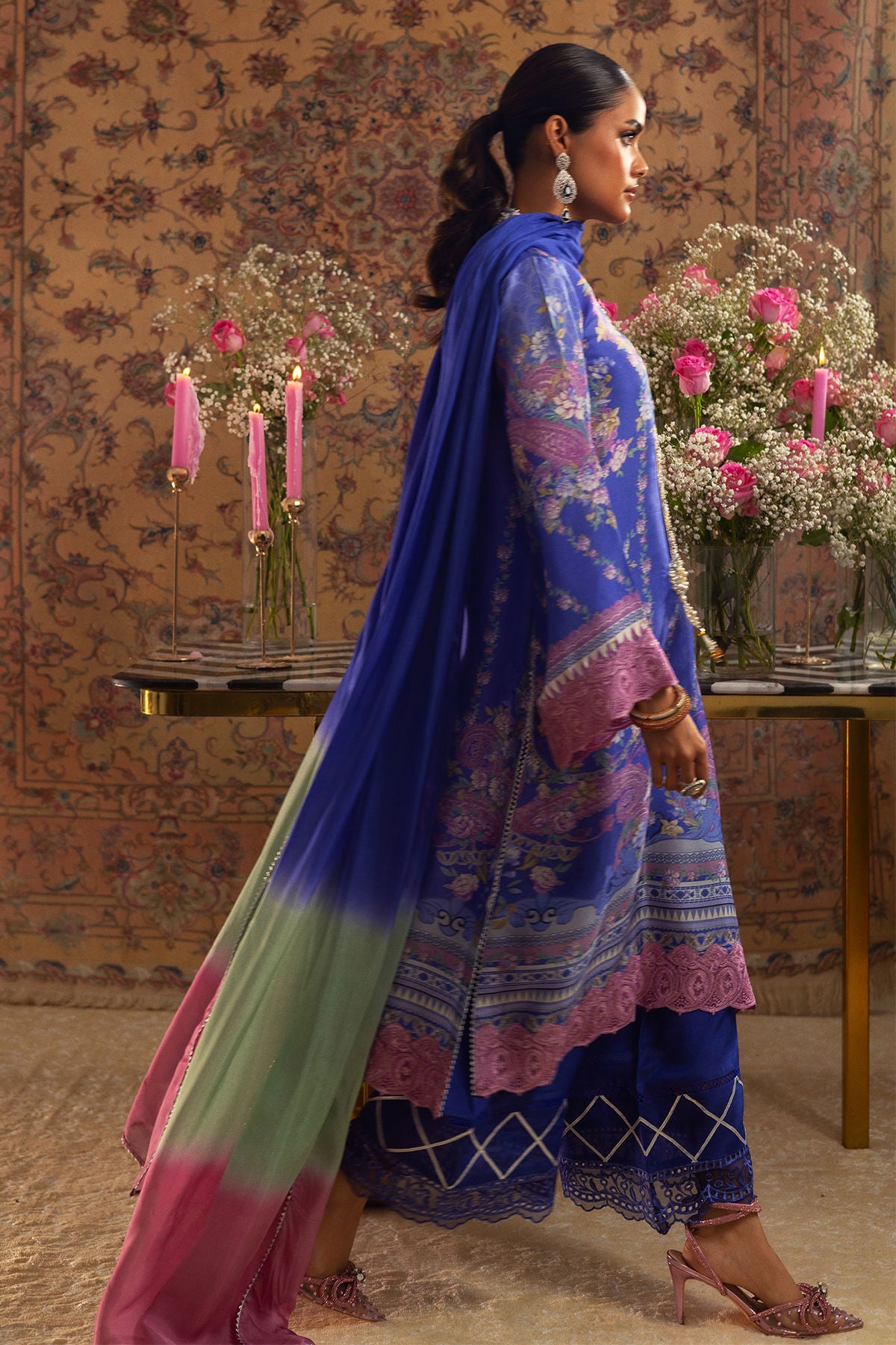 Annus Abrar | Lime Luxe Silk | Natalya - Official Annus Abrar stockist in UK - Sakeena London