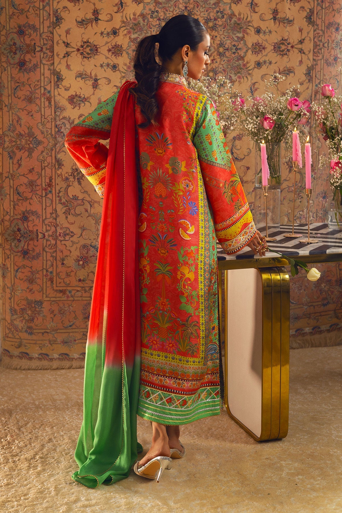Annus Abrar | Lime Luxe Silk | Liliya - Official Annus Abrar stockist in UK - Sakeena London