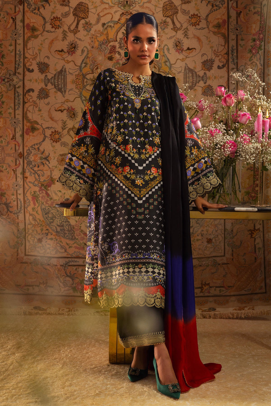 Annus Abrar | Lime Luxe Silk | Anya - Official Annus Abrar stockist in UK - Sakeena London