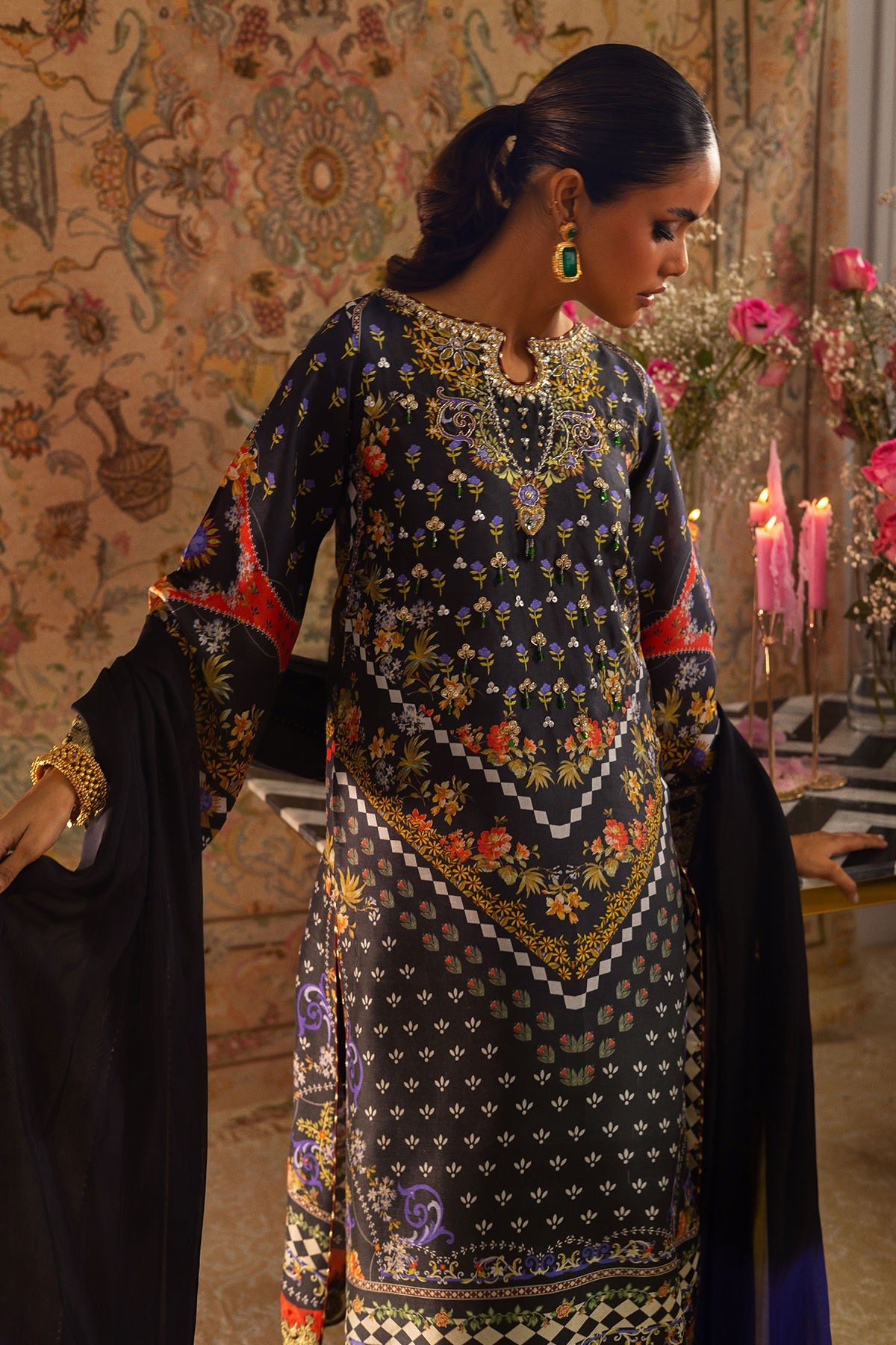 Annus Abrar | Lime Luxe Silk | Anya - Official Annus Abrar stockist in UK - Sakeena London