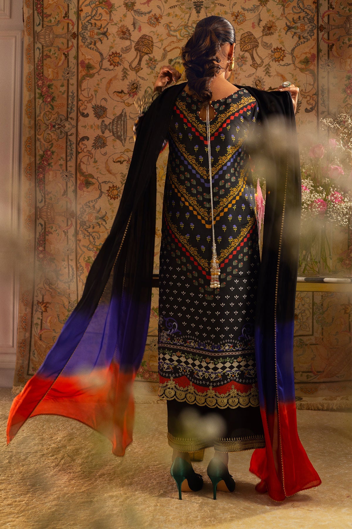 Annus Abrar | Lime Luxe Silk | Anya - Official Annus Abrar stockist in UK - Sakeena London