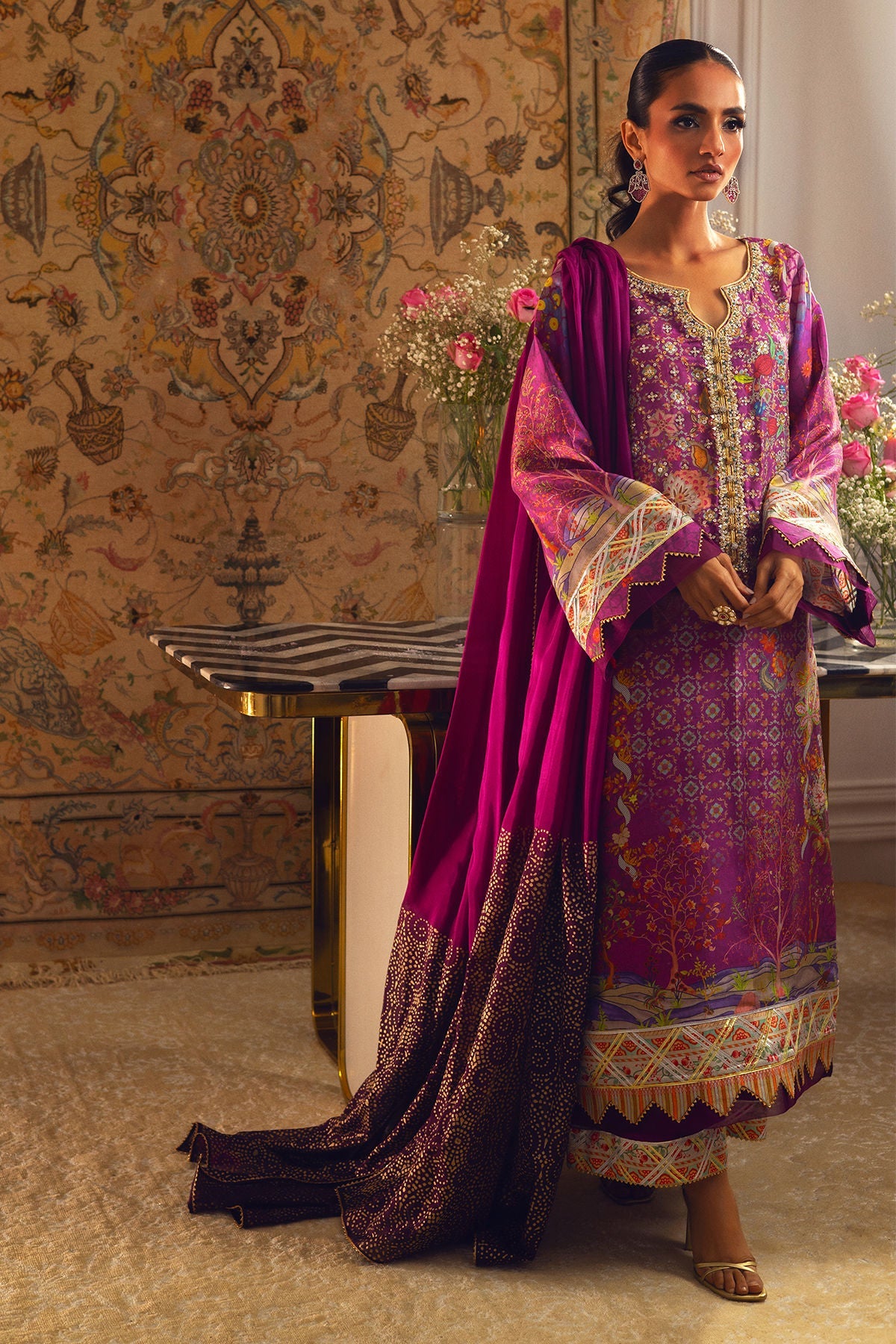 Annus Abrar | Lime Luxe Silk | Salomi - Official Annus Abrar stockist in UK - Sakeena London