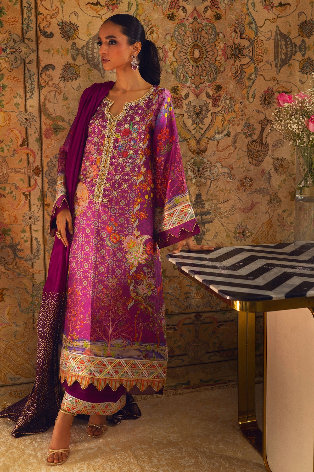 Annus Abrar | Lime Luxe Silk | Salomi - Official Annus Abrar stockist in UK - Sakeena London