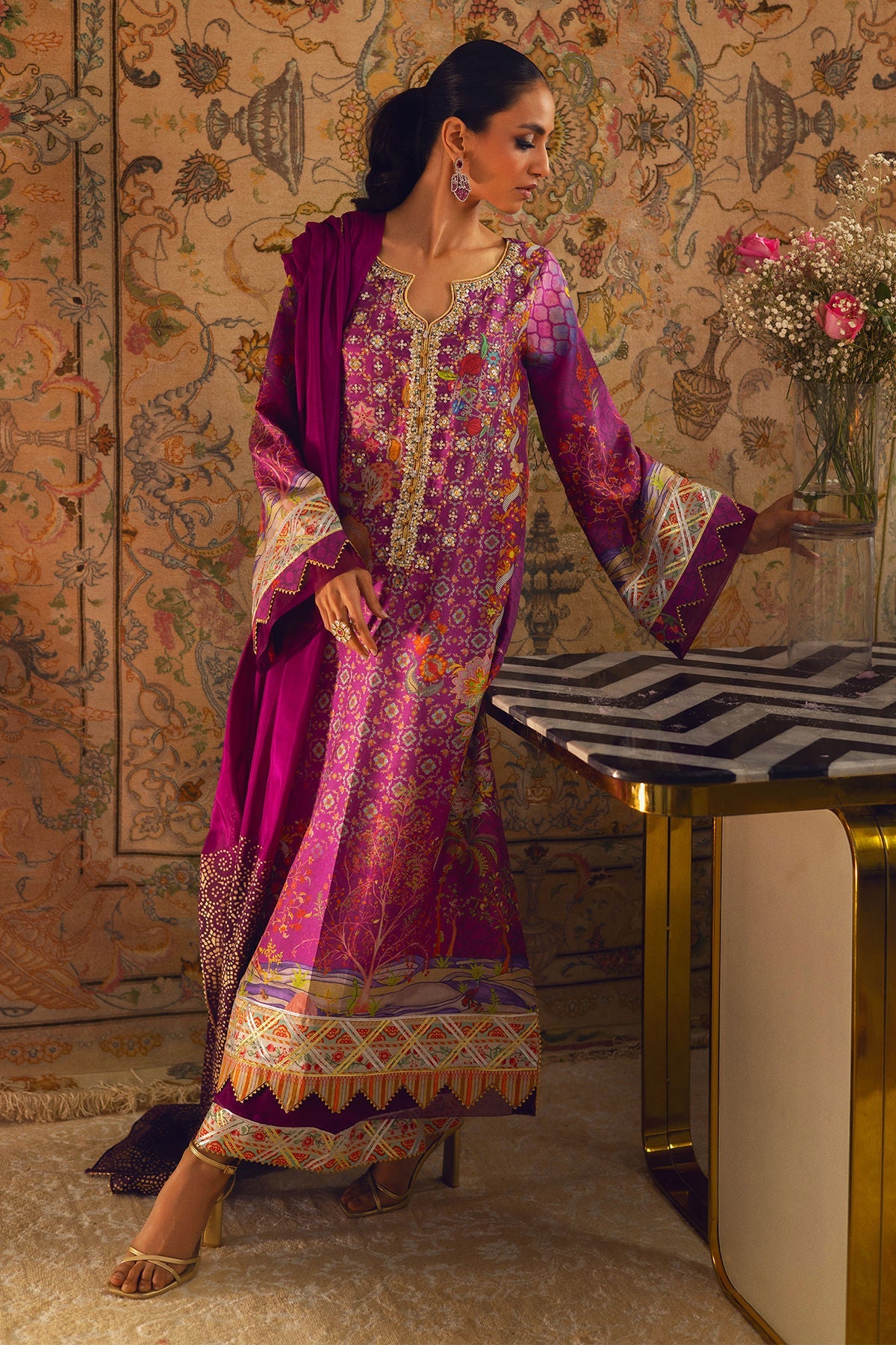 Annus Abrar | Lime Luxe Silk | Salomi - Official Annus Abrar stockist in UK - Sakeena London