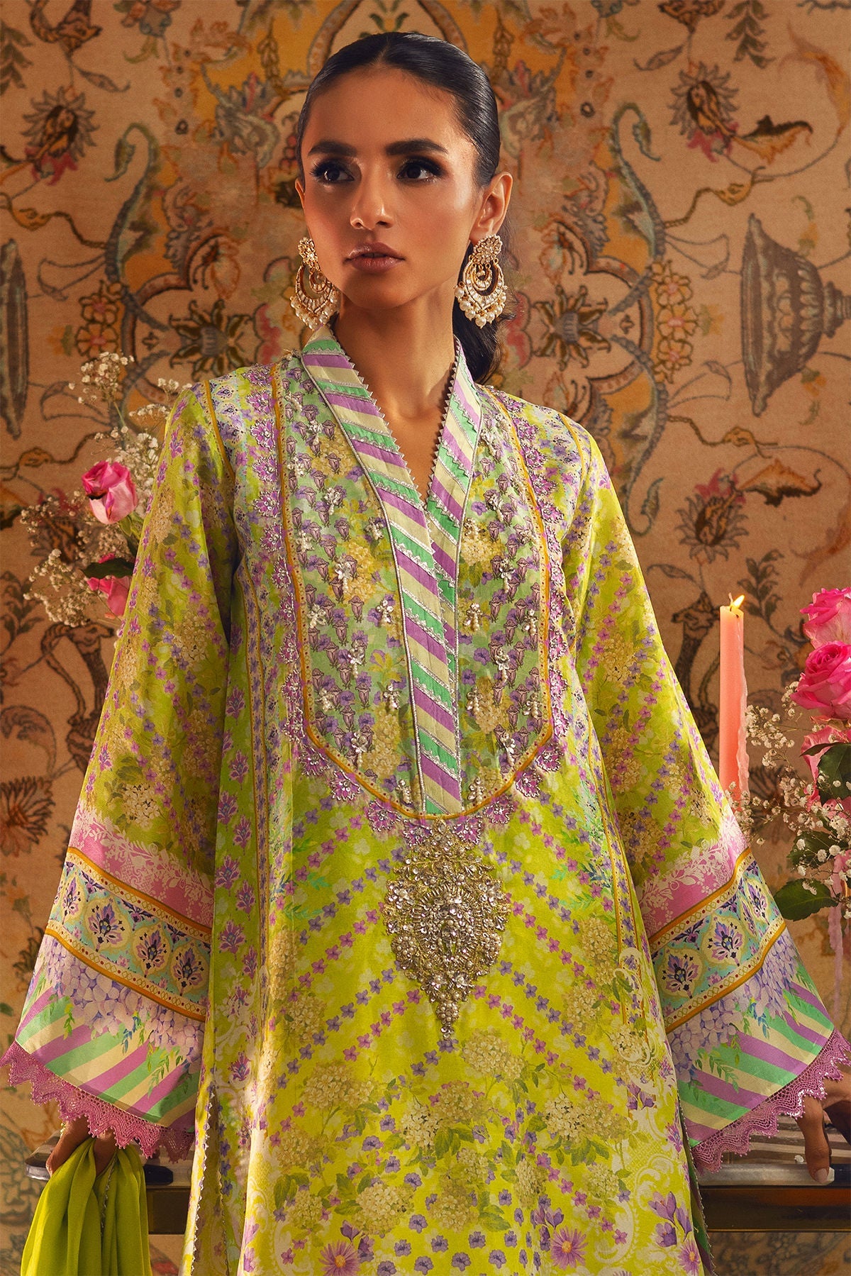 Annus Abrar | Lime Luxe Silk | Linara - Official Annus stockist in UK - Sakeena London