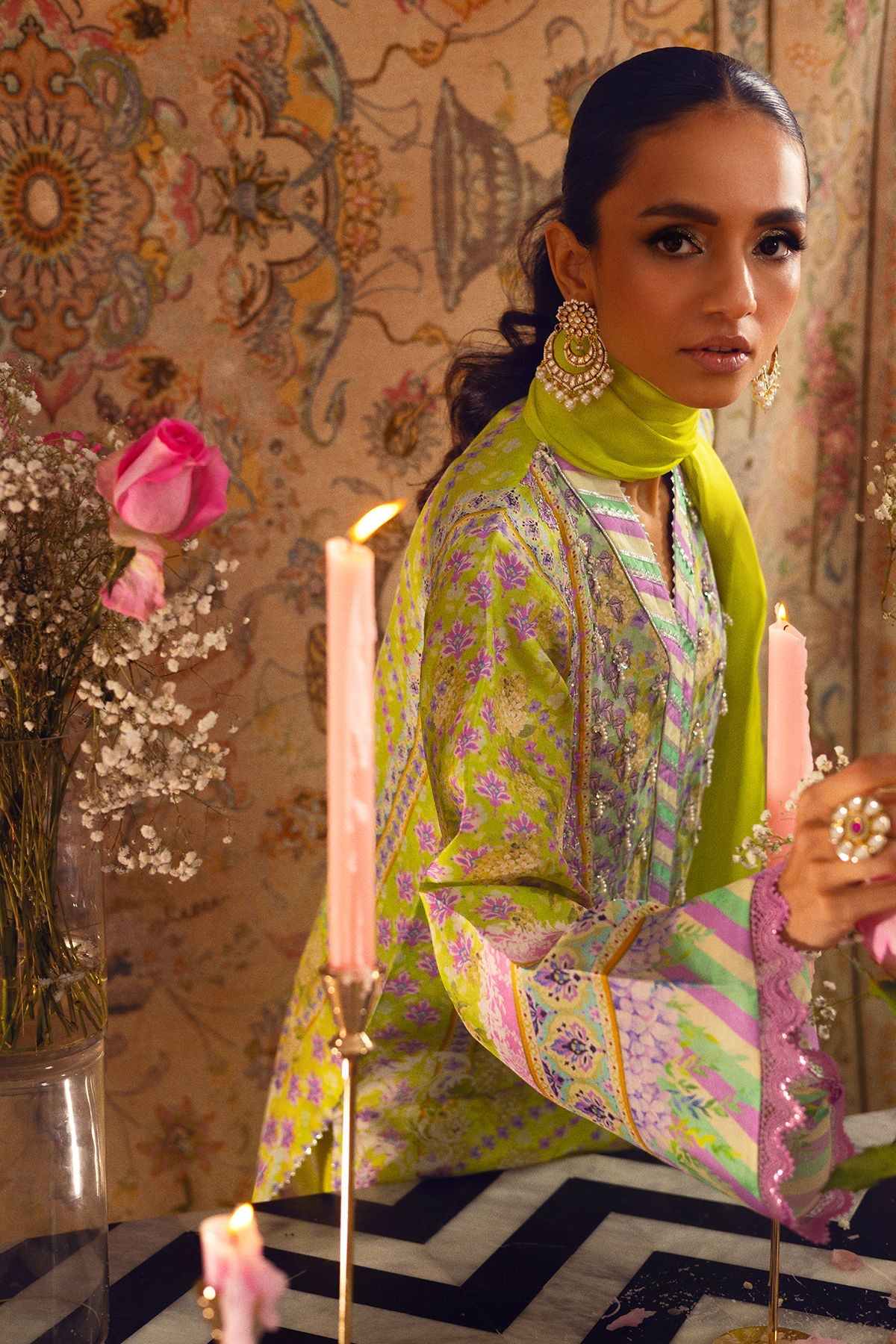 Annus Abrar | Lime Luxe Silk | Linara - Official Annus stockist in UK - Sakeena London