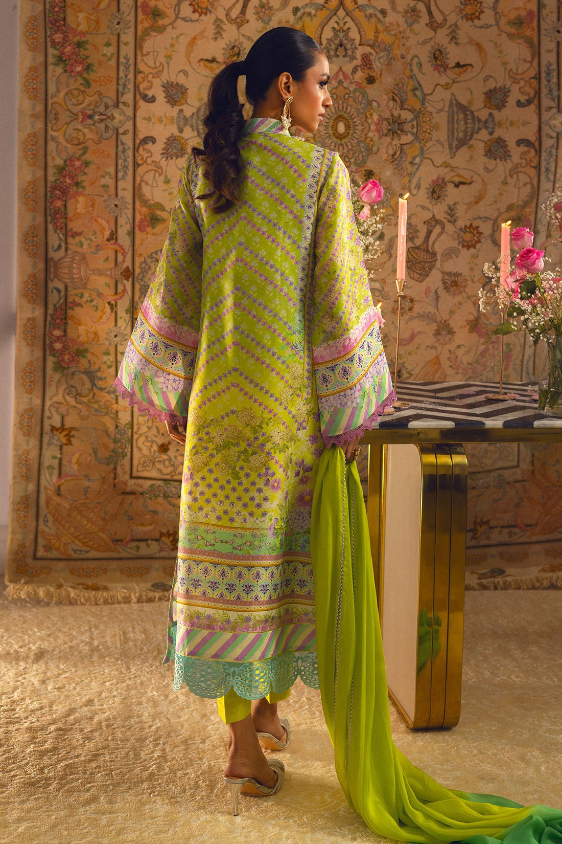 Annus Abrar | Lime Luxe Silk | Linara - Official Annus stockist in UK - Sakeena London