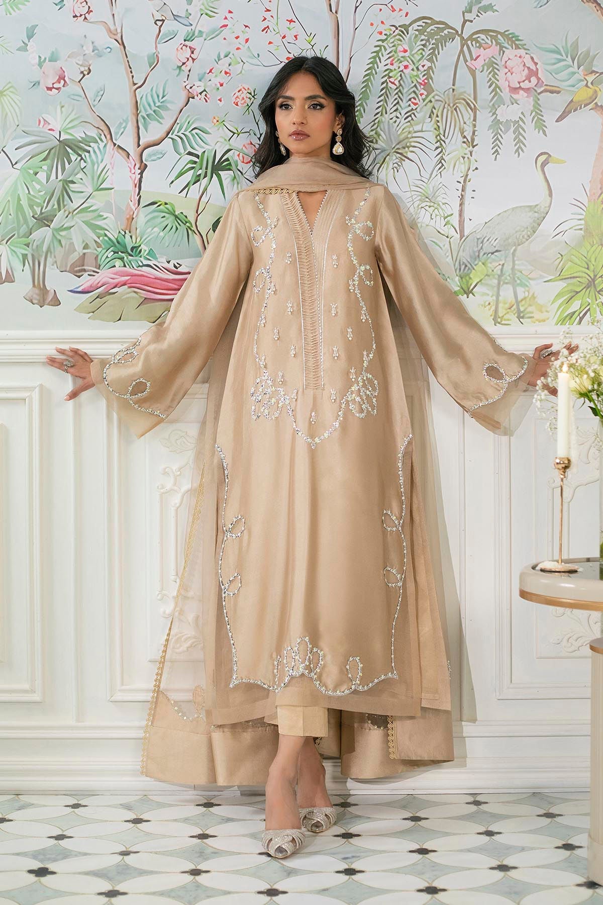 Annus Abrar | Sehr Eid Luxe | Alyra Sand - Official Annus Abrar stockist in UK - Sakeena London