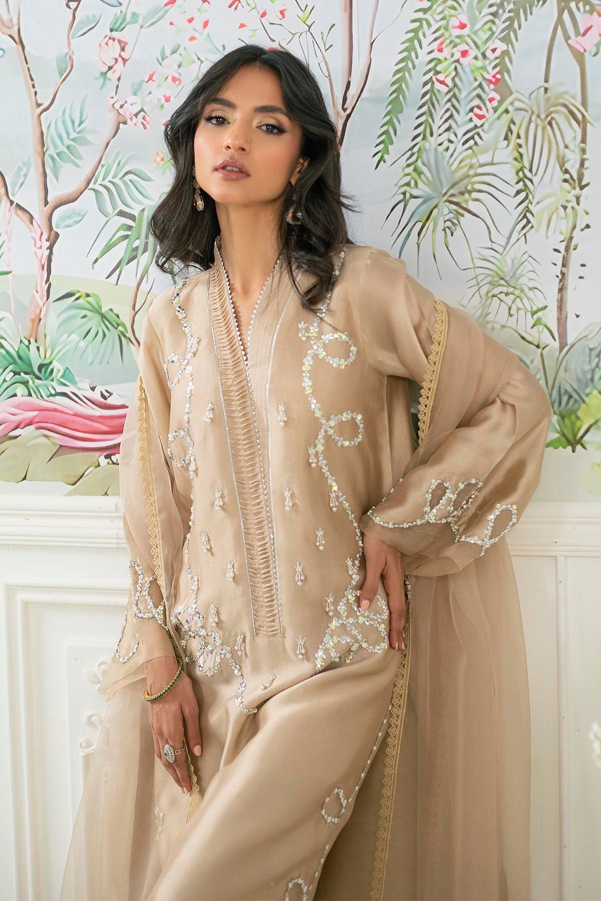 Annus Abrar | Sehr Eid Luxe | Alyra Sand - Official Annus Abrar stockist in UK - Sakeena London