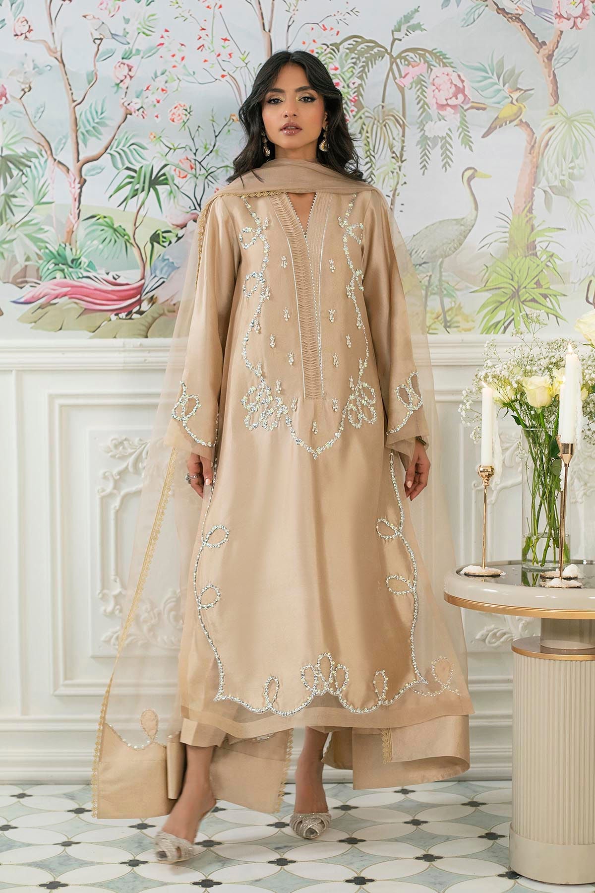Annus Abrar | Sehr Eid Luxe | Alyra Sand - Official Annus Abrar stockist in UK - Sakeena London