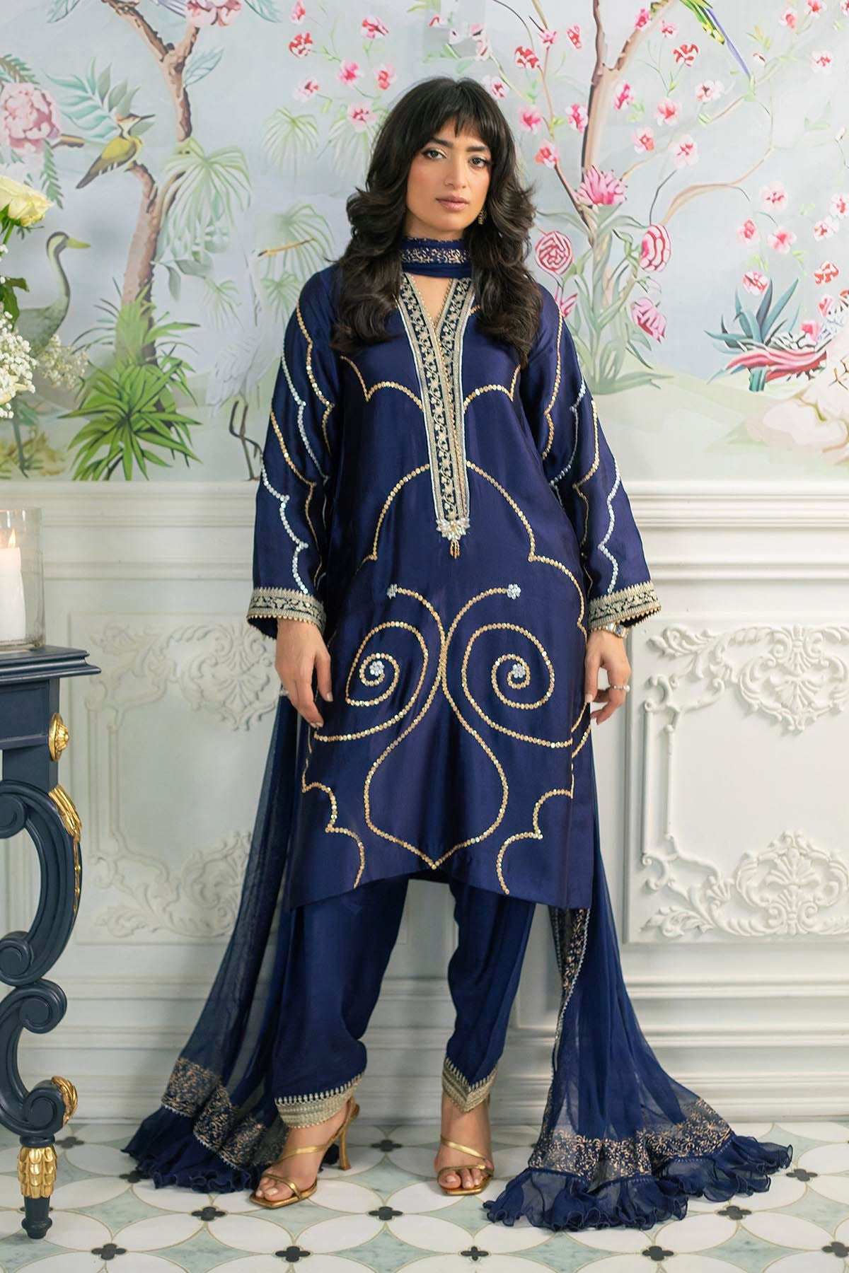 Annus Abrar | Sehr Eid Luxe | Izali Midnight - Official Annus Abrar stockist in UK - Sakeena London