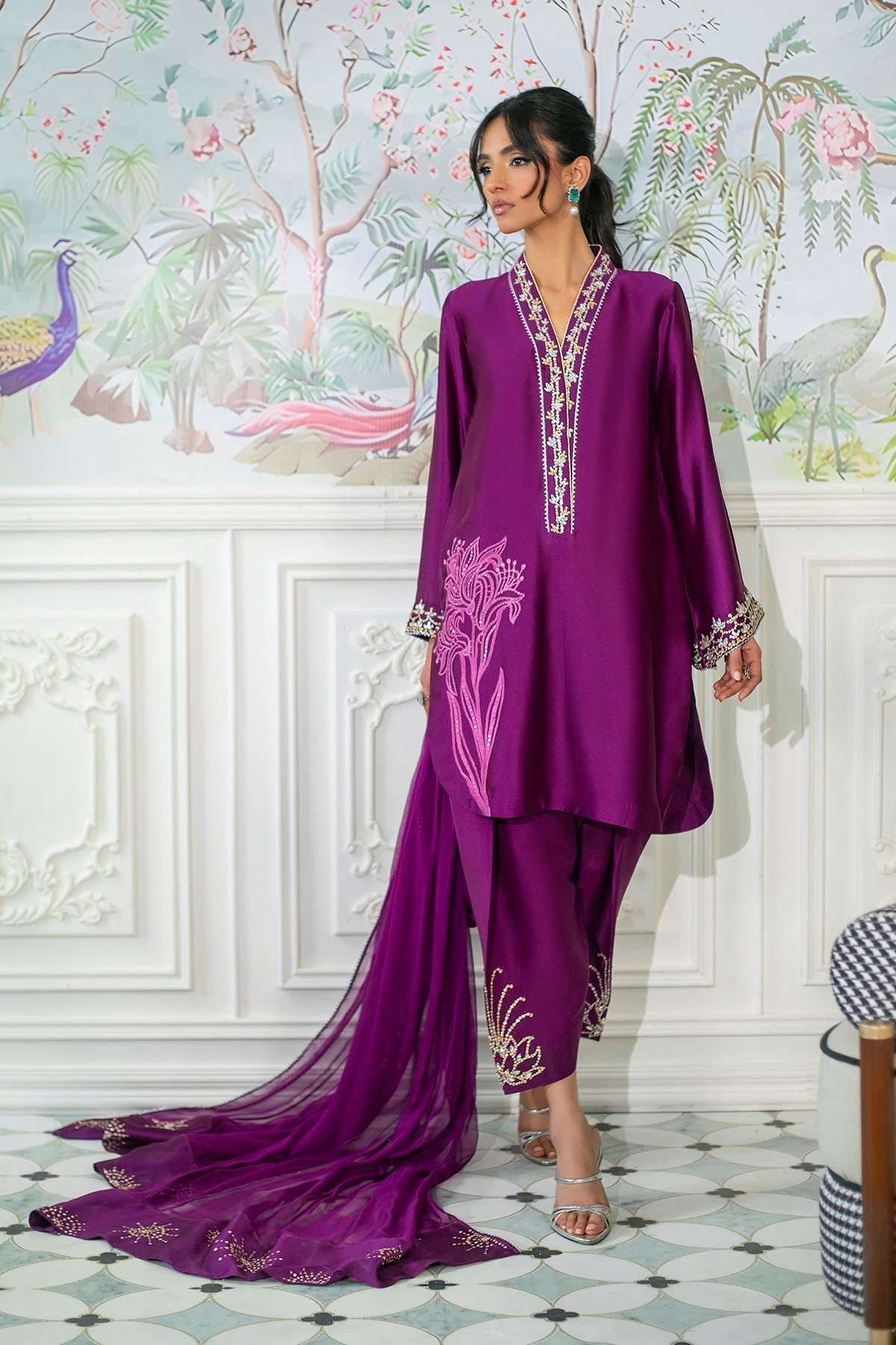 Annus Abrar | Sehr Eid Luxe | Melanie Plum - Official Annus Abrar stockist in UK - Sakeena London