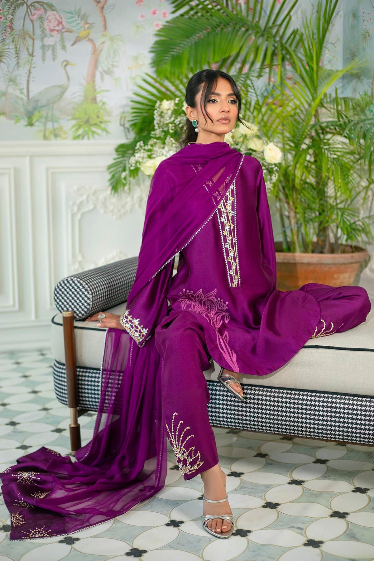 Annus Abrar | Sehr Eid Luxe | Melanie Plum - Official Annus Abrar stockist in UK - Sakeena London
