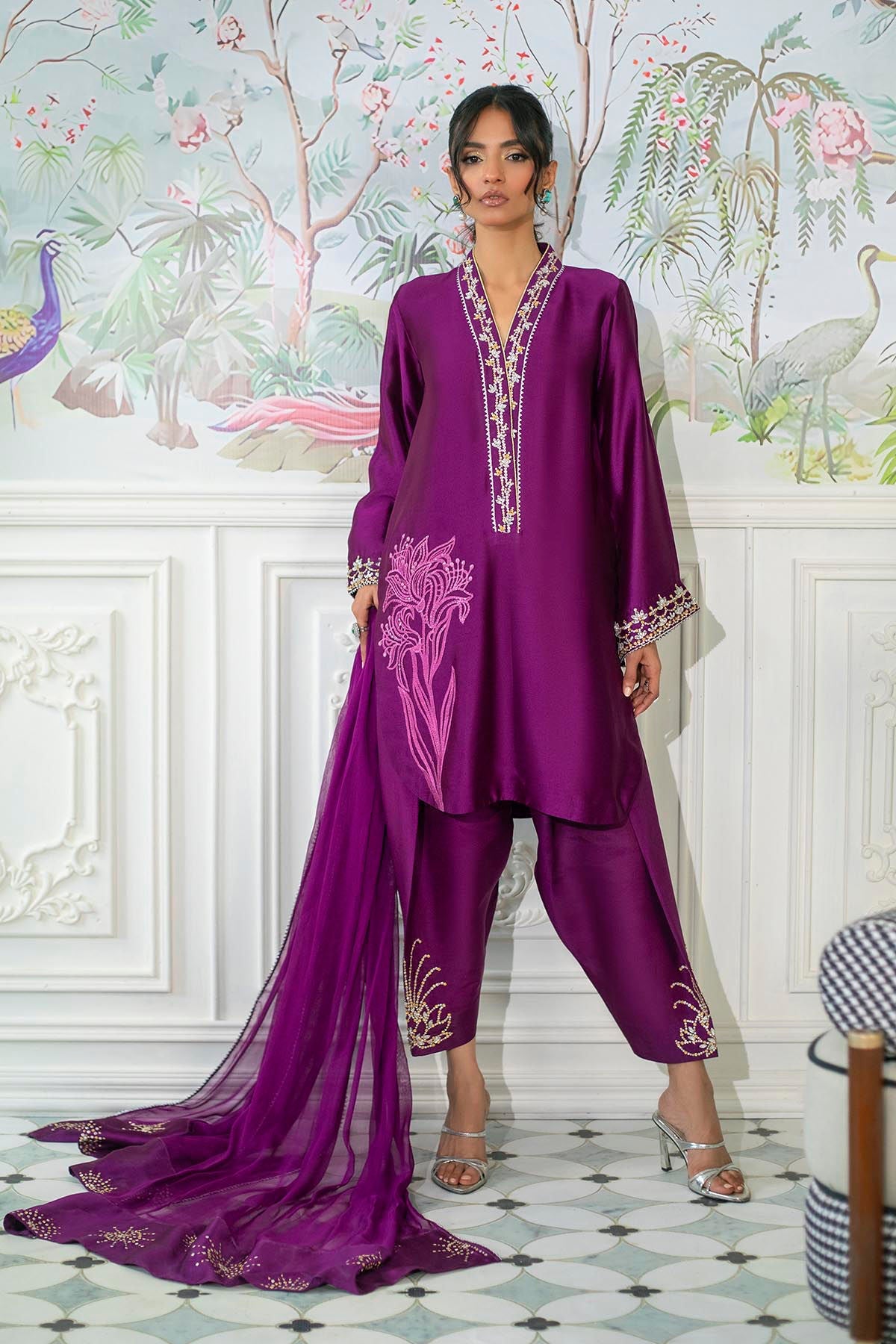 Annus Abrar | Sehr Eid Luxe | Melanie Plum - Official Annus Abrar stockist in UK - Sakeena London