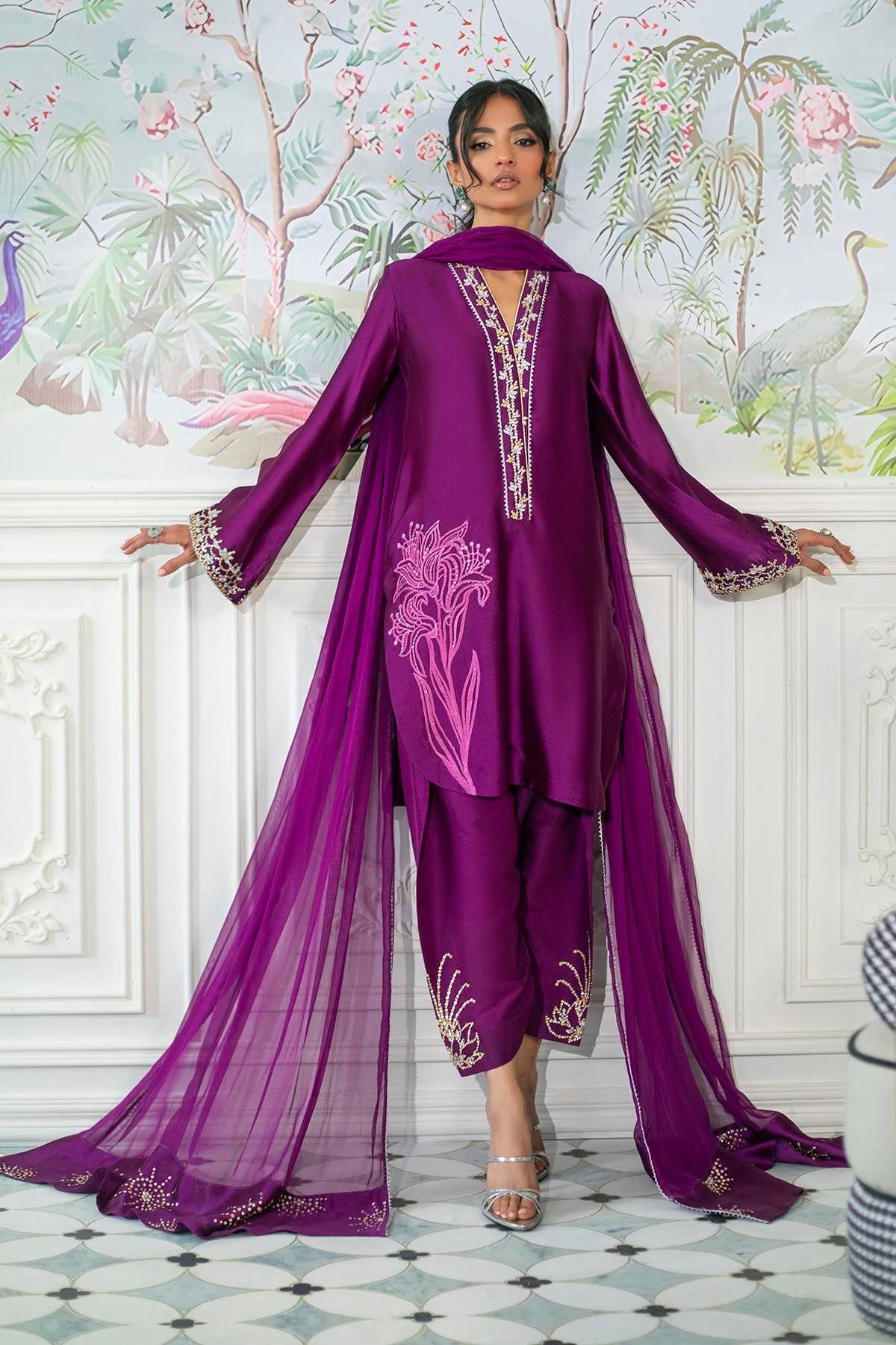 Annus Abrar | Sehr Eid Luxe | Melanie Plum - Official Annus Abrar stockist in UK - Sakeena London