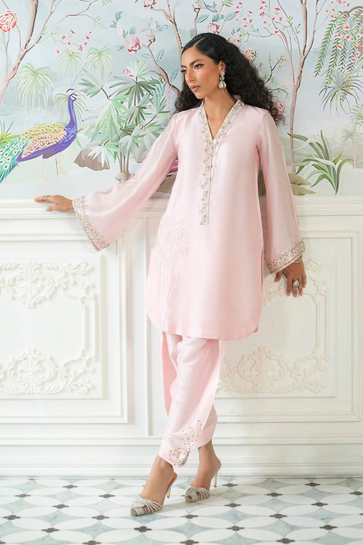 Annus Abrar | Sehr Eid Luxe | Melanie Rose Pink - Official Annus Abrar stockist in UK - Sakeena London
