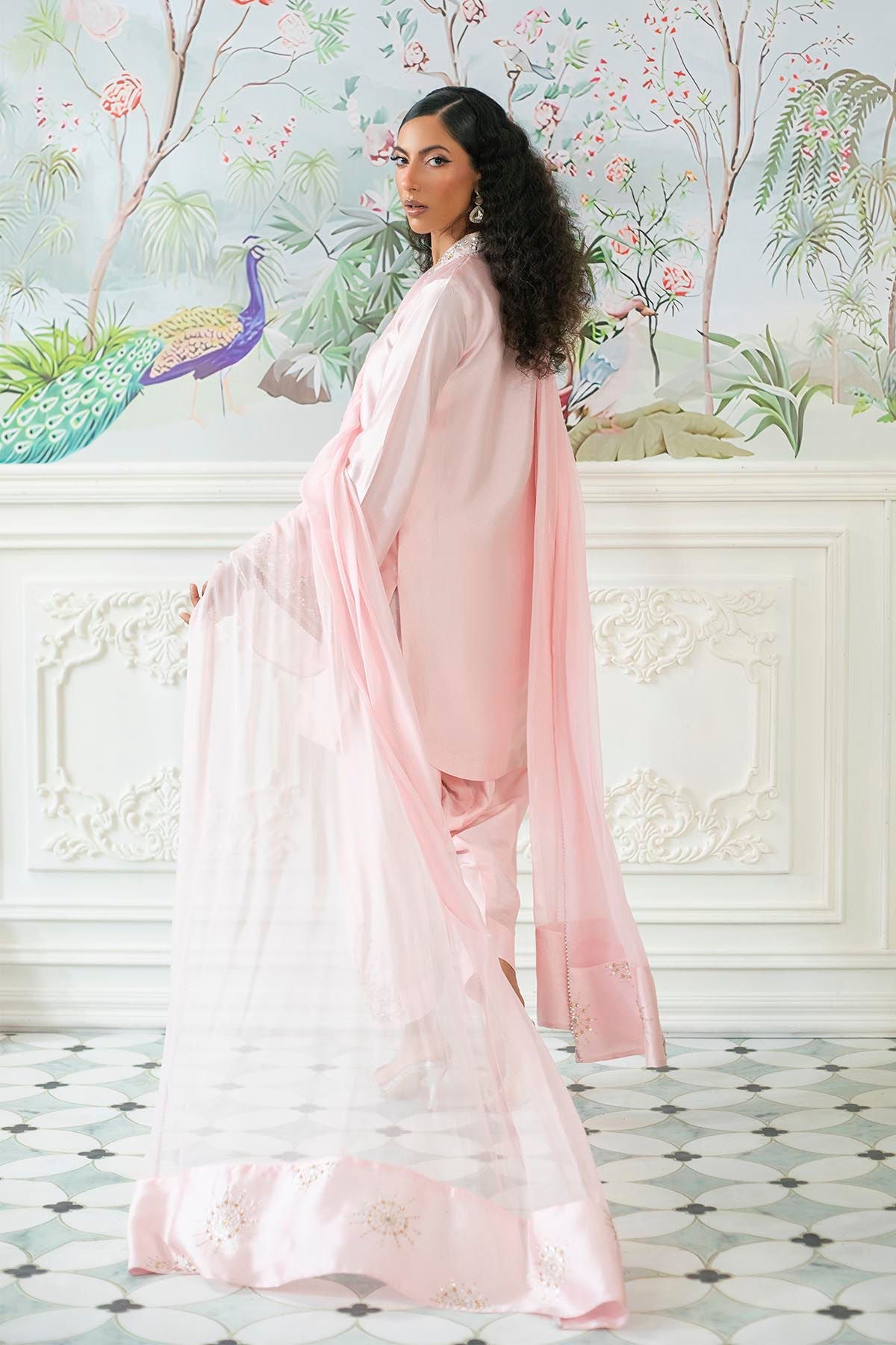 Annus Abrar | Sehr Eid Luxe | Melanie Rose Pink - Official Annus Abrar stockist in UK - Sakeena London