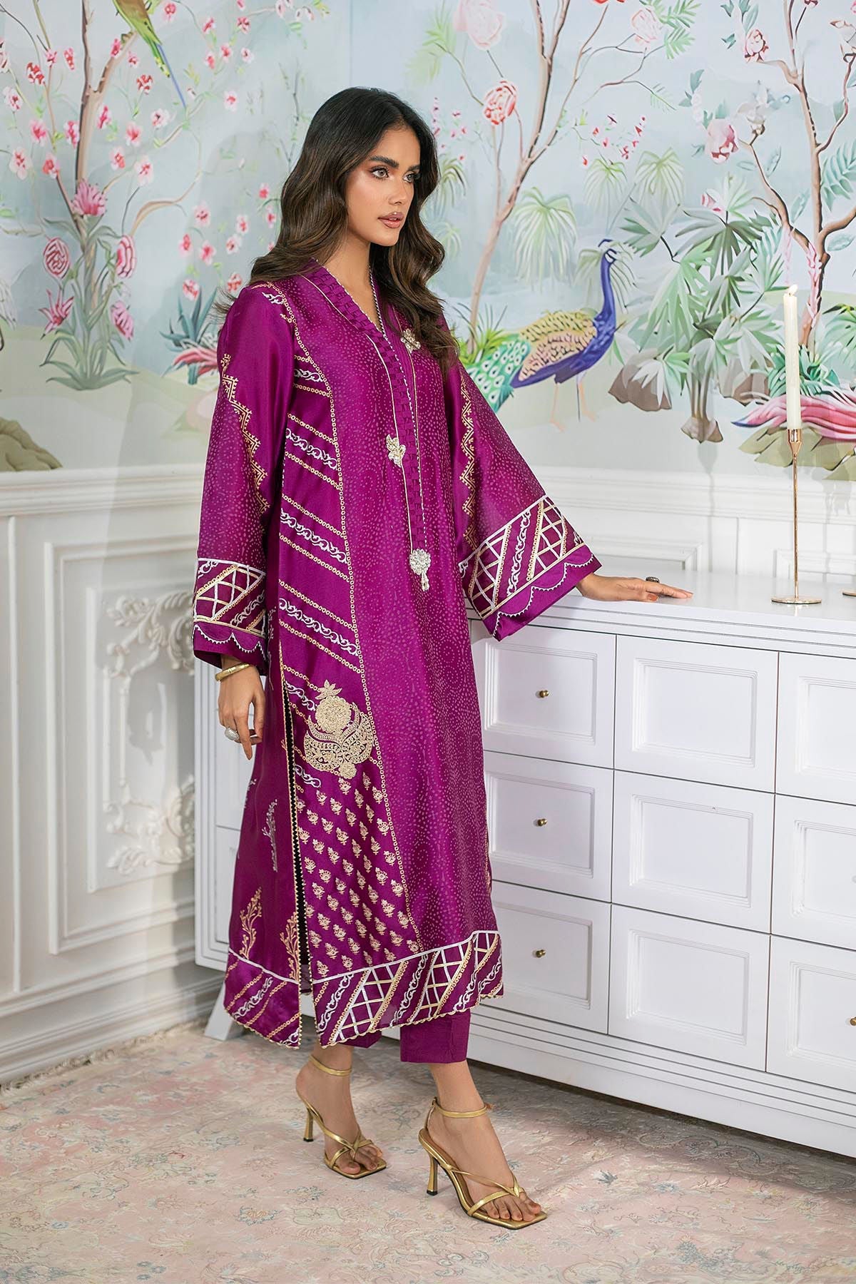 Annus Abrar | Sehr Eid Luxe | Emery - Violet - Official Annus Abrar stockist in UK - Sakeena London