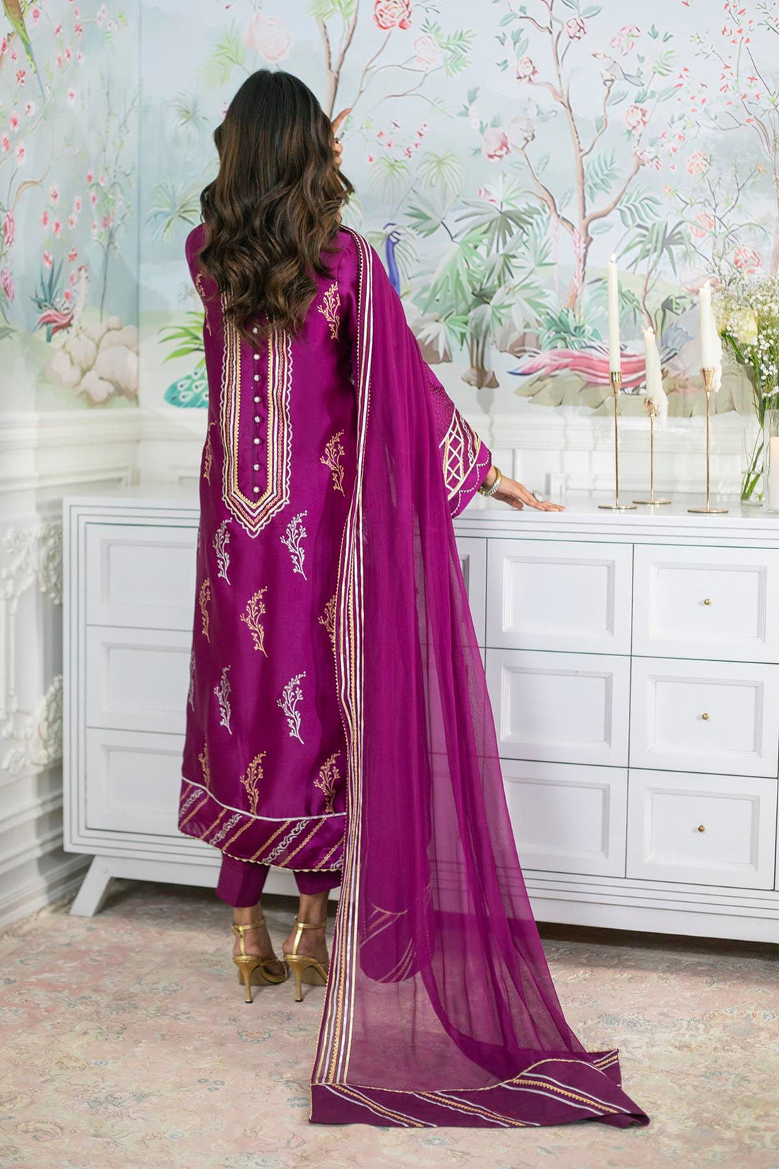 Annus Abrar | Sehr Eid Luxe | Emery - Violet - Official Annus Abrar stockist in UK - Sakeena London