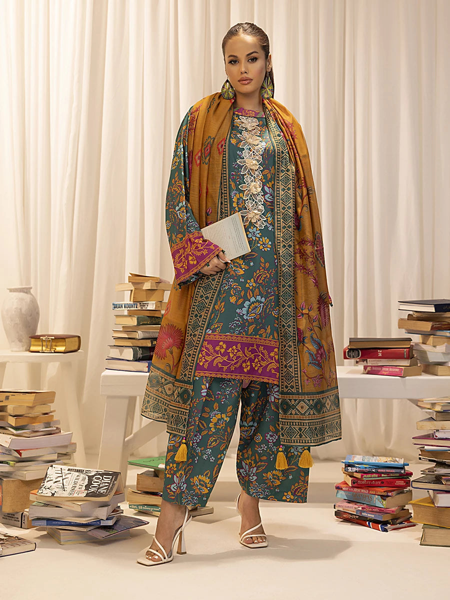 Salitex | Sibel Printed Lawn Silk | ST-03 - Official Salitex stockist in UK - Sakeena London