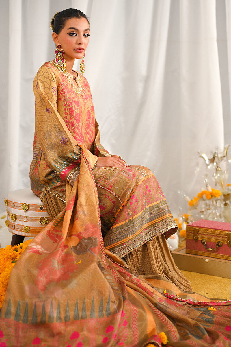 Ansab Jahangir | Digital Silk | Asmara Shirt and Dupatta - Official Ansab Jahangir stockist in UK - Sakeena London