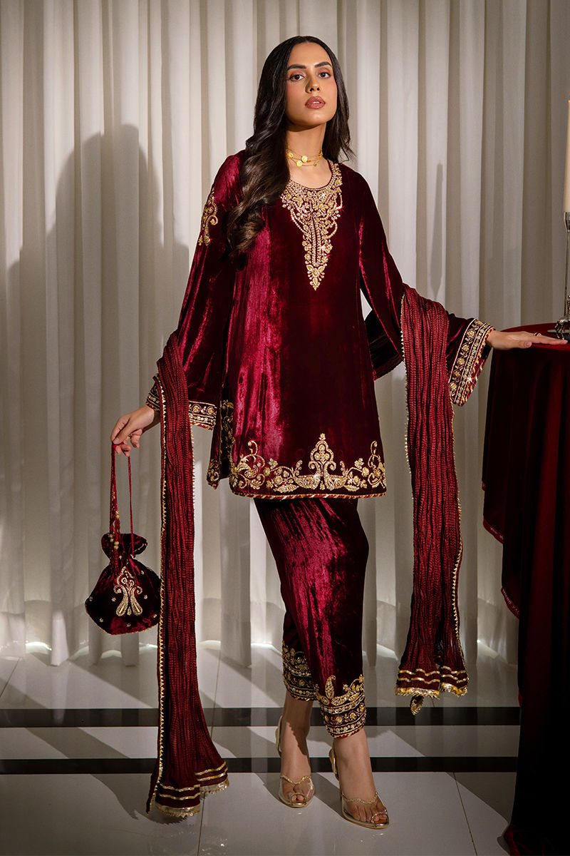 Ansab Jahangir | Bow Velvet Edit | CARLA - Official Ansab Jahangir stockist in UK - Sakeena London