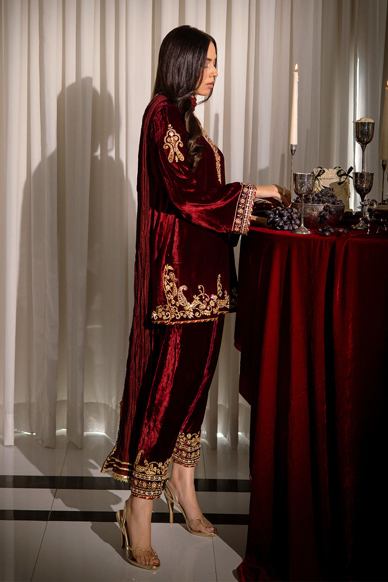 Ansab Jahangir | Bow Velvet Edit | CARLA - Official Ansab Jahangir stockist in UK - Sakeena London