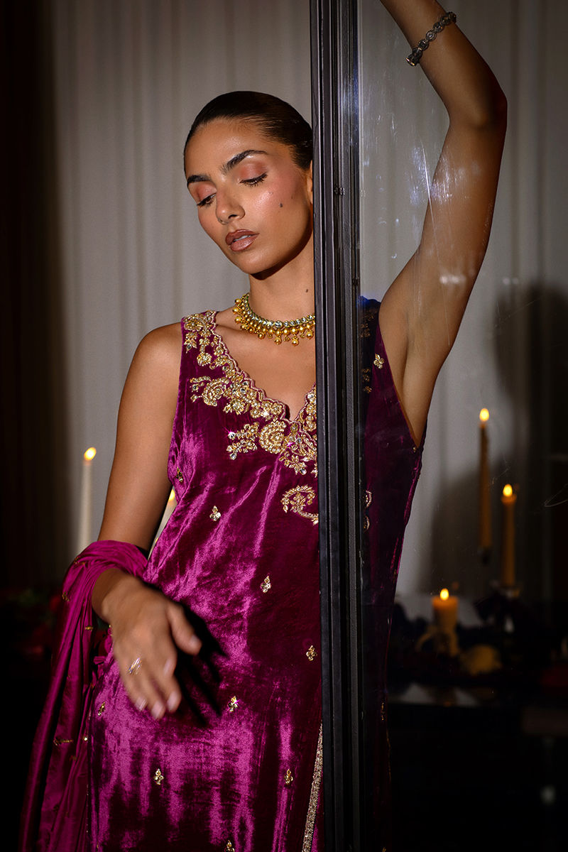 Ansab Jahangir | Bow Velvet Edit | ALANA - Official Ansab Jahangir stockist in UK - Sakeena London