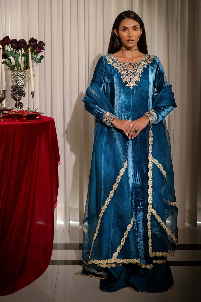 Ansab Jahangir | Bow Velvet Edit | CHARLOTTE - Official Ansab Jahangir stockist in UK - Sakeena London