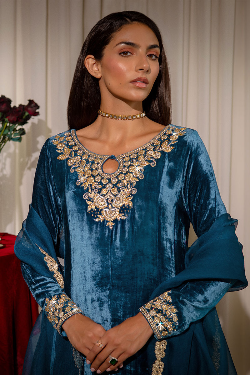 Ansab Jahangir | Bow Velvet Edit | CHARLOTTE - Official Ansab Jahangir stockist in UK - Sakeena London