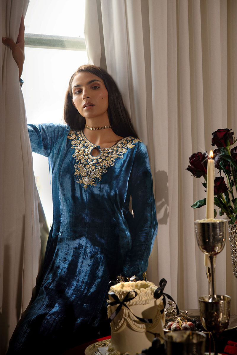 Ansab Jahangir | Bow Velvet Edit | CHARLOTTE - Official Ansab Jahangir stockist in UK - Sakeena London