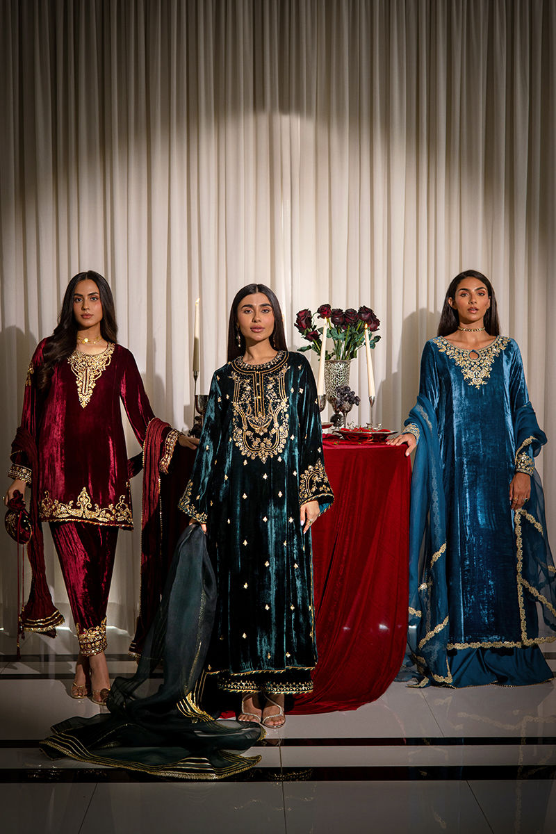 Ansab Jahangir | Bow Velvet Edit | CHARLOTTE - Official Ansab Jahangir stockist in UK - Sakeena London