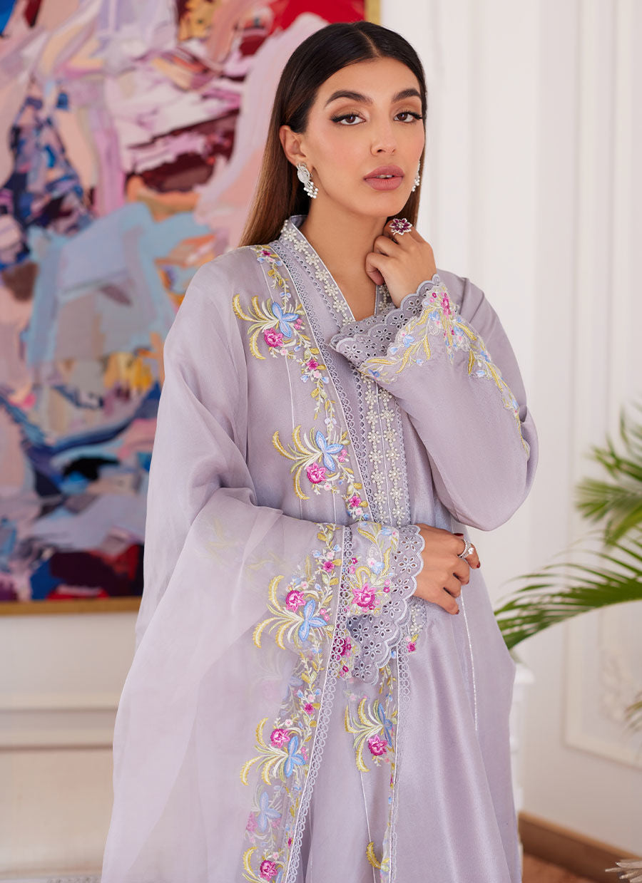 Farah Talib Aziz | Luna Eid Collection 24 | ODETTE SILVER GREY - Official Farah Talib Aziz stockist in UK - Sakeena London