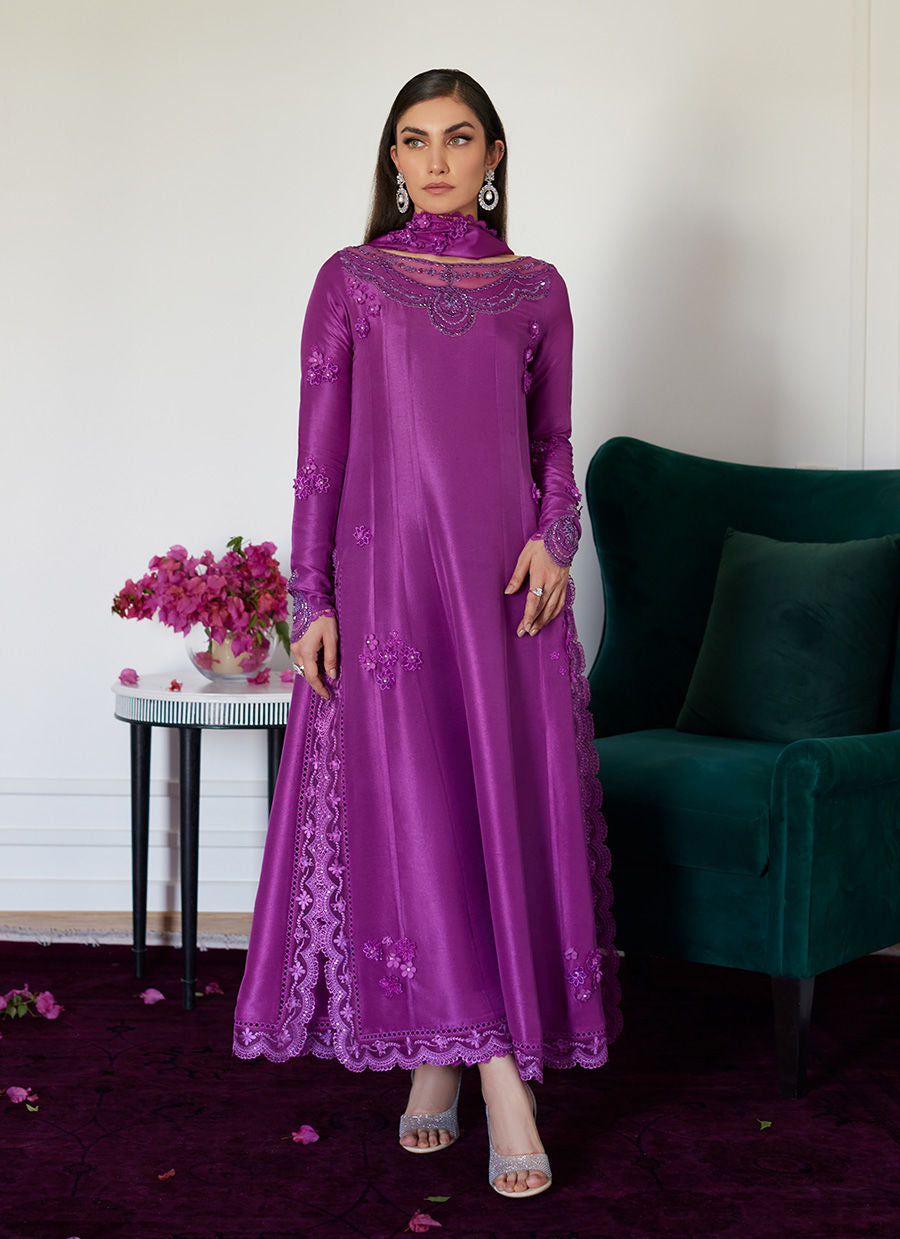 Farah Talib Aziz | Luna Eid Collection 24 | TIERRA MUTED MAGENTA - Official Farah Talib Aziz stockist in UK - Sakeena London