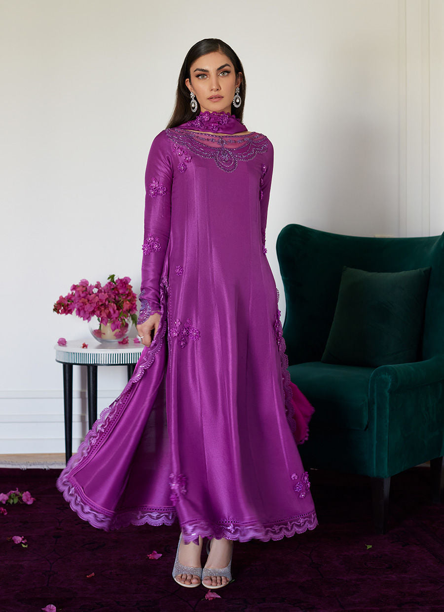 Farah Talib Aziz | Luna Eid Collection 24 | TIERRA MUTED MAGENTA - Official Farah Talib Aziz stockist in UK - Sakeena London