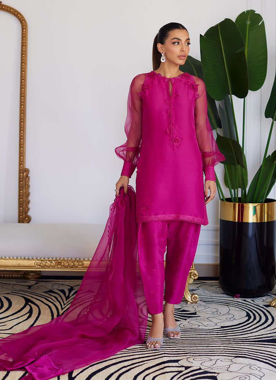 Farah Talib Aziz | Luna Eid Collection 24 | ELIO HOT PINK - Official Farah Talib Aziz stockist in UK - Sakeena London