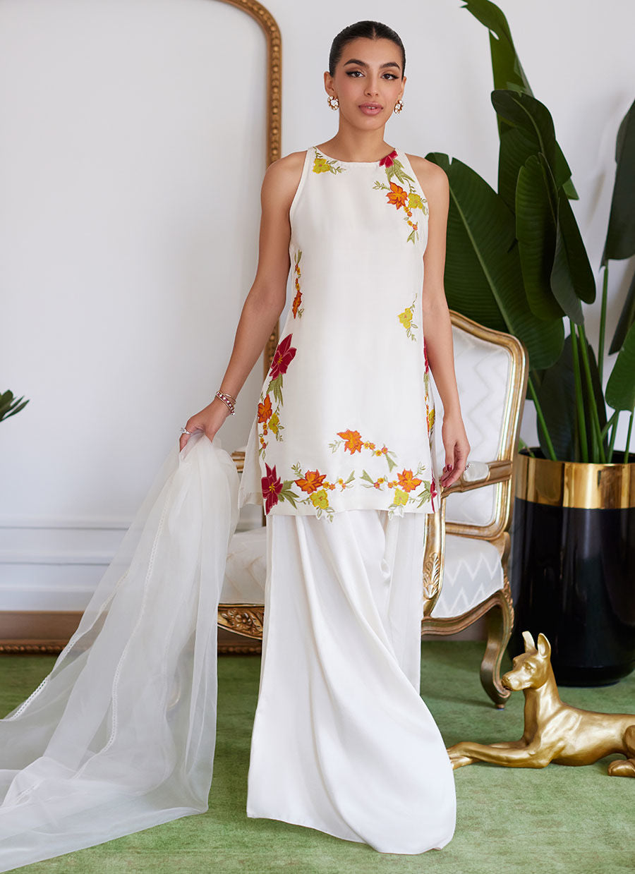 Farah Talib Aziz | Luna Eid Collection 24 | JULIET IVORY - Official Farah Talib Aziz stockist in UK - Sakeena London