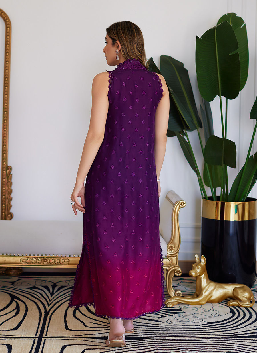 Farah Talib Aziz | Luna Eid Collection 24 | VIOLETTE WILD BERRY OMBRE - Official Farah Talib Aziz stockist in UK - Sakeena London