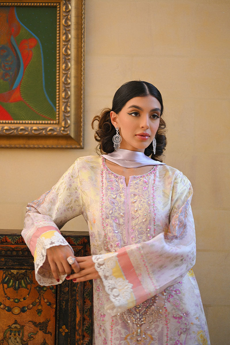 Ansab Jahangir | Digital Silk | Ciel Kaftan - Official Ansab Jahangir stockist in UK - Sakeena London