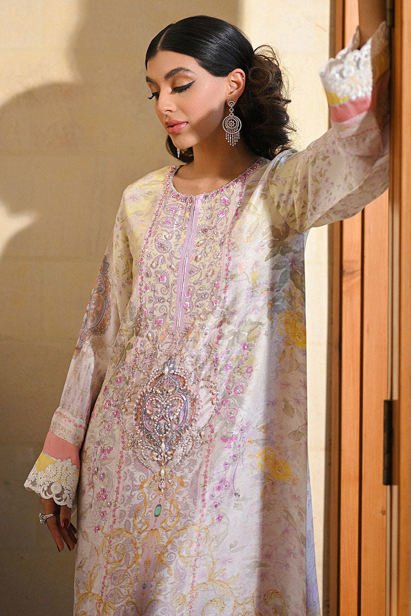 Ansab Jahangir | Digital Silk | Ciel Kaftan - Official Ansab Jahangir stockist in UK - Sakeena London