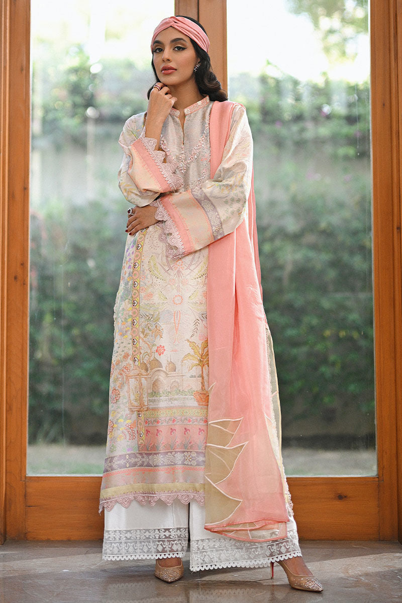 Ansab Jahangir | Secrets and Silk Eid Edit Silks 25 | Cali Shirt and Dupatta - Official Ansab Jahangir stockist in UK - Sakeena London
