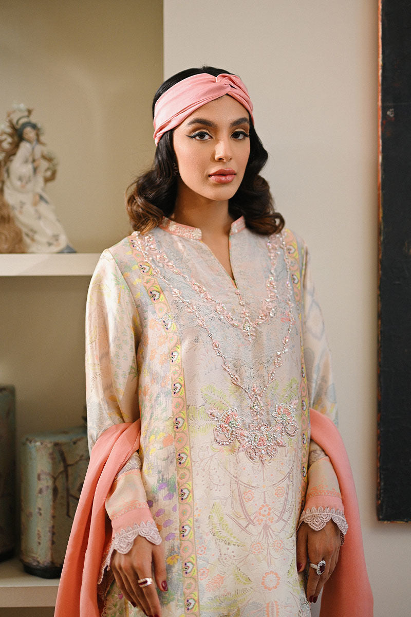 Ansab Jahangir | Secrets and Silk Eid Edit Silks 25 | Cali Shirt and Dupatta - Official Ansab Jahangir stockist in UK - Sakeena London